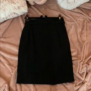 Belted Chanel Skirt